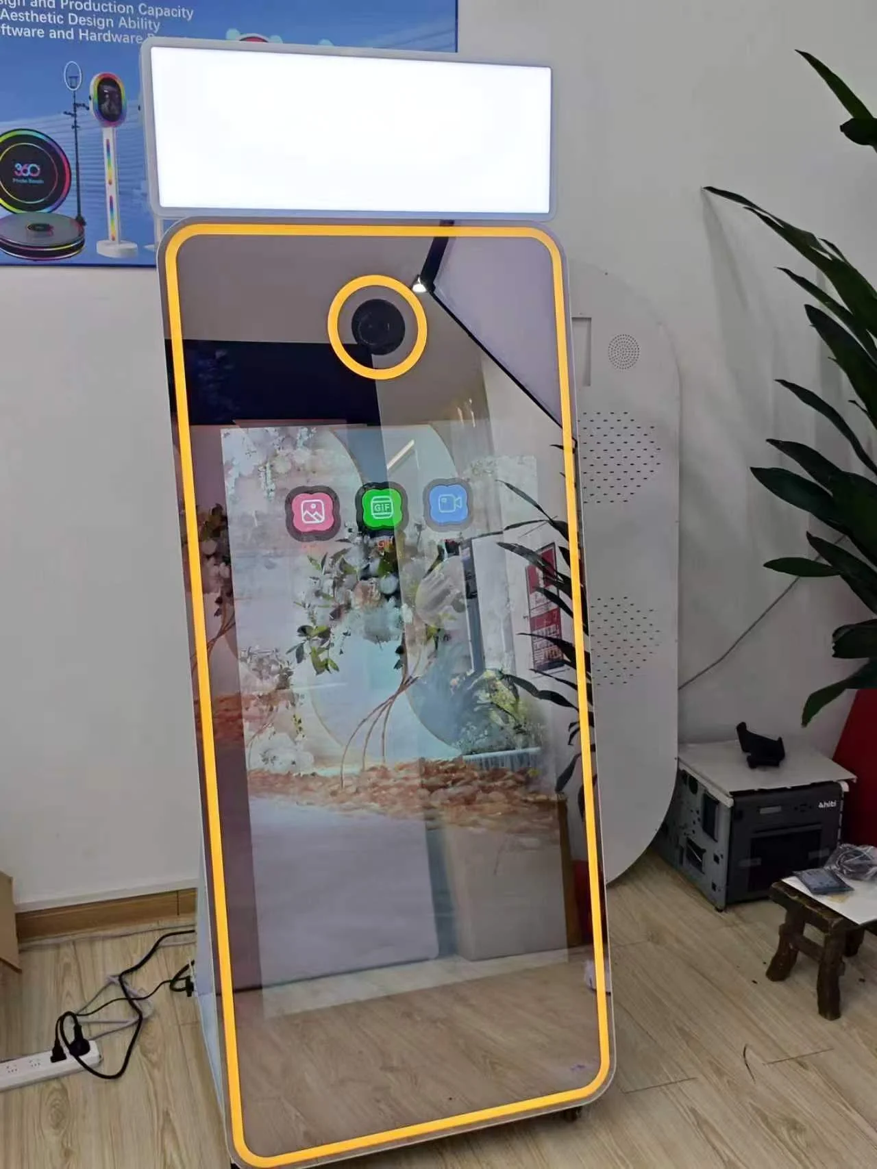 Rectangular photo booth